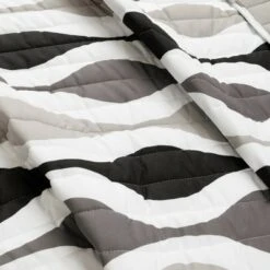 Lush Decor 3pc Mid Century Geo Quilt Set - Lush Décor Black/gray -QUILTS Sales unnamed file 3939