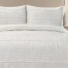 Lush Decor White Pom Pom Stripe Quilt Set - Lush Décor -QUILTS Sales unnamed file 3947
