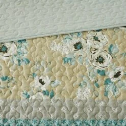 Madison Park Loraine Cotton Printed Quilt Set Green -QUILTS Sales unnamed file 3955