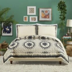 Soleil Burst Quilt Set Gray - Jungalow by Justina Blakeney