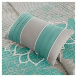 Madison Park Jane Floral Quilted Coverlet Set - 6pc Gray/blush -QUILTS Sales unnamed file 3987