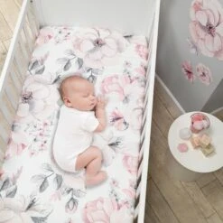 Lambs & Ivy Signature Botanical Baby Watercolor Floral 4-Piece Crib Bedding Set -QUILTS Sales unnamed file 4
