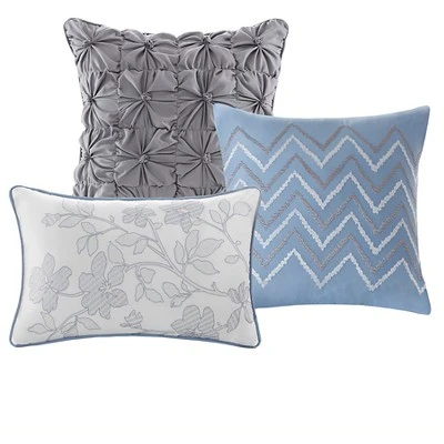 Madison Park Willow Watercolor Floral Quilted Coverlet Set - 6pc Blue 7 Madison Park Willow Watercolor Floral Quilted Coverlet Set - 6pc Blue - Image 5