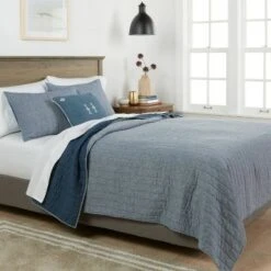 Chambray Linen Blend Quilt - Threshold™ Blush