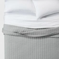 Chambray Linen Blend Quilt - Threshold™ Blush -QUILTS Sales unnamed file 4018