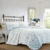 Flora Reversible Quilt Set Blue - Laura Ashley -QUILTS Sales unnamed file 4022