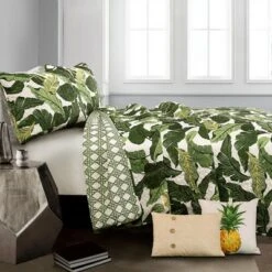 Lush Decor 5pc Tropical Paradise Quilt Set Green - Lush Décor