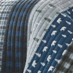 Creek Plaid Reversible Quilt Set Blue - Eddie Bauer -QUILTS Sales unnamed file 4039