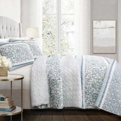 Lush Decor Nisha Reversible Quilt Set Blue - Lush Décor 8 Lush Decor Nisha Reversible Quilt Set Blue - Lush Décor - Image 6