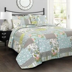 Lush Decor Blue Roesser Quilt Set - Lush Décor -QUILTS Sales unnamed file 4057