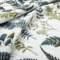 Lush Decor Devonia Reversible Oversized Cotton Quilt Set White/Green - Lush Décor -QUILTS Sales unnamed file 4070