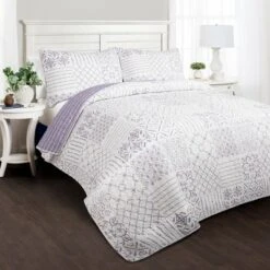 Lush Decor Monique Quilt Set - Lush Décor Blue