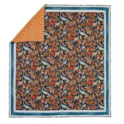 Peacock Garden Quilt & Sham Set Blue/Orange - Dena Home -QUILTS Sales unnamed file 4124
