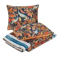 Peacock Garden Quilt & Sham Set Blue/Orange - Dena Home -QUILTS Sales unnamed file 4125