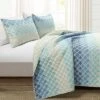 Lush Decor 3pc Medallion Ombre Quilt & Sham Set - Lush Décor Blue/navy -QUILTS Sales unnamed file 4128