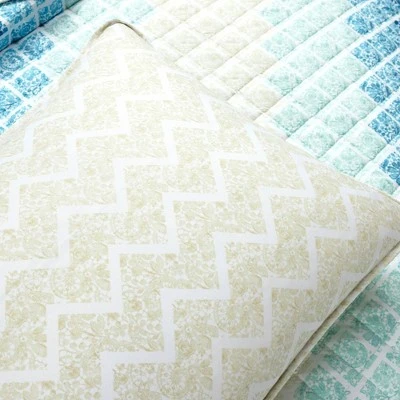 Lush Decor 3pc Medallion Ombre Quilt & Sham Set - Lush Décor Blue/navy 7 Lush Decor 3pc Medallion Ombre Quilt & Sham Set - Lush Décor Blue/navy - Image 5
