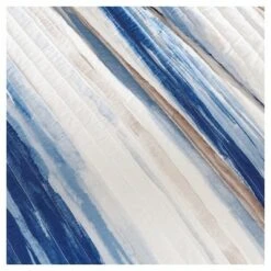 Madison Park Fairbanks Beach Striped Quilted Coverlet Set Blue - 6pc -QUILTS Sales unnamed file 4154