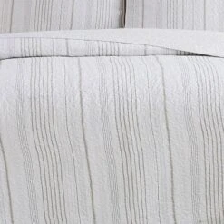 Cottage Classics Warm Hearth Stripe Quilt Set Tan