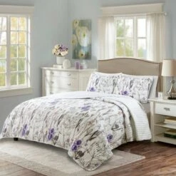 Lush Decor Adalia Quilt Set - Lush Décor Purple/gray