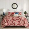 Madison Park Rose Cotton Twill Reversible Coverlet Set Red -QUILTS Sales unnamed file 4209