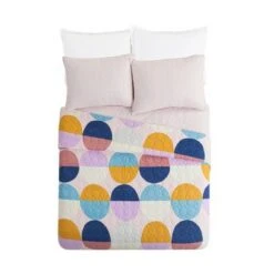 Circles Quilt Set - Ampersand for Makers Collective Multicolor