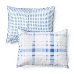 Bartlett Plaid Cotton Percale Quilt Set - Martha Stewart Brown -QUILTS Sales unnamed file 4230