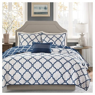 Madison Park Becker Geometric Quilt Set - 4 Piece Aqua 5 Madison Park Becker Geometric Quilt Set - 4 Piece Aqua - Image 3