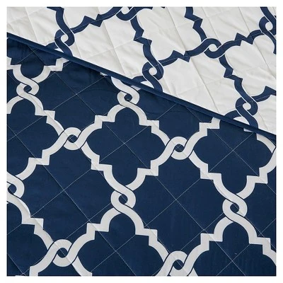 Madison Park Becker Geometric Quilt Set - 4 Piece Aqua 8 Madison Park Becker Geometric Quilt Set - 4 Piece Aqua - Image 6