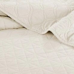 Madison Park Hollie Coverlet Set 3pc Ivory -QUILTS Sales unnamed file 4244