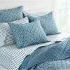 Acanthus Organic Quilt Set Blue - Martha Stewart -QUILTS Sales unnamed file 4245