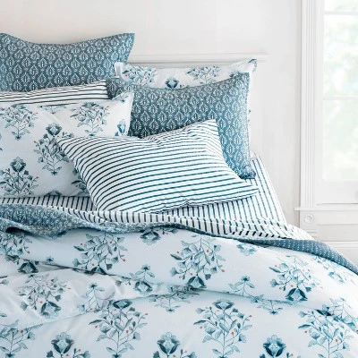 Acanthus Organic Quilt Set Blue - Martha Stewart 6 Acanthus Organic Quilt Set Blue - Martha Stewart - Image 4
