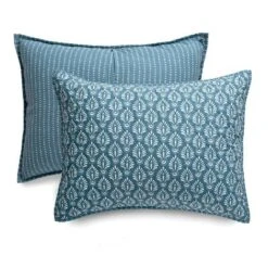 Acanthus Organic Quilt Set Blue - Martha Stewart 18 Acanthus Organic Quilt Set Blue - Martha Stewart -QUILTS Sales unnamed file 4249