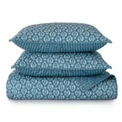Acanthus Organic Quilt Set Blue - Martha Stewart 19 Acanthus Organic Quilt Set Blue - Martha Stewart -QUILTS Sales unnamed file 4250