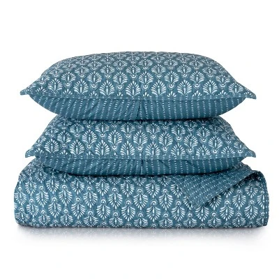 Acanthus Organic Quilt Set Blue - Martha Stewart 8 Acanthus Organic Quilt Set Blue - Martha Stewart - Image 6