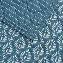 Acanthus Organic Quilt Set Blue - Martha Stewart 23 Acanthus Organic Quilt Set Blue - Martha Stewart -QUILTS Sales unnamed file 4254