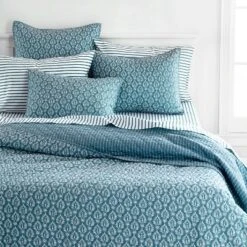Acanthus Organic Quilt Set Blue - Martha Stewart 25 Acanthus Organic Quilt Set Blue - Martha Stewart -QUILTS Sales unnamed file 4256
