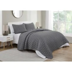 3pc Staton Quilt Set - VCNY Gray