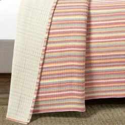 Lush Decor Tracy Stripe Kantha Pick Stitch Yarn Dyed Cotton Woven Quilt/Coverlet Set - Lush Décor Rust/yellow 10 Lush Decor Tracy Stripe Kantha Pick Stitch Yarn Dyed Cotton Woven Quilt/Coverlet Set - Lush Décor Rust/yellow -QUILTS Sales unnamed file 4301