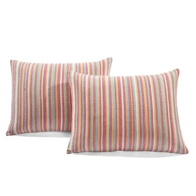 Lush Decor Tracy Stripe Kantha Pick Stitch Yarn Dyed Cotton Woven Quilt/Coverlet Set - Lush Décor Rust/yellow 8 Lush Decor Tracy Stripe Kantha Pick Stitch Yarn Dyed Cotton Woven Quilt/Coverlet Set - Lush Décor Rust/yellow - Image 6