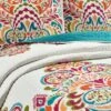 Lush Decor Clara Quilt Set 3pc - Lush Décor Turquoise/tangerine -QUILTS Sales unnamed file 4318