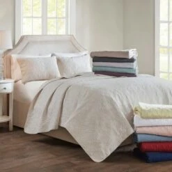 Madison Park Vancouver Coverlet Mini Set Gray -QUILTS Sales unnamed file 434