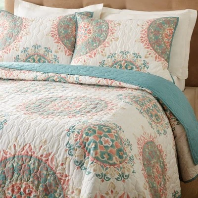 Jessica Simpson Pompeii Quilt Set Multicolor 4 Jessica Simpson Pompeii Quilt Set Multicolor - Image 2