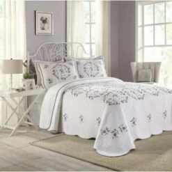 Modern Heirloom Gwen Bedspread White/Lavender 9 Modern Heirloom Gwen Bedspread White/Lavender -QUILTS Sales unnamed file 4351