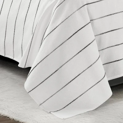 Lush Decor Ombre Stripe Yarn Dyed Cotton Single Coverlet - Lush Décor Navy/white 6 Lush Decor Ombre Stripe Yarn Dyed Cotton Single Coverlet - Lush Décor Navy/white - Image 4
