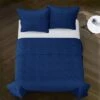 3pc Solid Pinsonic Quilt Set - Casa Couture Navy 2 3pc Solid Pinsonic Quilt Set - Casa Couture Navy -QUILTS Sales unnamed file 4401