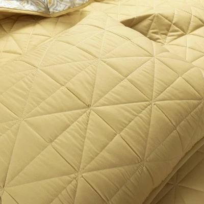 Lush Decor Mid-Century Modern Geo Reversible Quilt & Sham Set Yellow - Lush Décor 6 Lush Decor Mid-Century Modern Geo Reversible Quilt & Sham Set Yellow - Lush Décor - Image 4