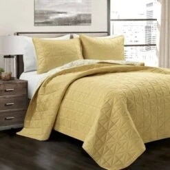 Lush Decor Mid-Century Modern Geo Reversible Quilt & Sham Set Yellow - Lush Décor 16 Lush Decor Mid-Century Modern Geo Reversible Quilt & Sham Set Yellow - Lush Décor -QUILTS Sales unnamed file 4438