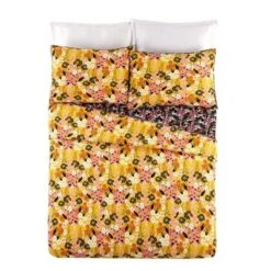 Sunny Garden Quilt & Sham Set Yellow/Pink/Black - Teresa Chan for Makers Collective