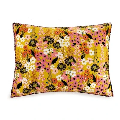 Sunny Garden Quilt & Sham Set Yellow/Pink/Black - Teresa Chan for Makers Collective 6 Sunny Garden Quilt & Sham Set Yellow/Pink/Black - Teresa Chan for Makers Collective - Image 4