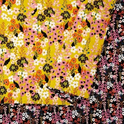 Sunny Garden Quilt & Sham Set Yellow/Pink/Black - Teresa Chan for Makers Collective 8 Sunny Garden Quilt & Sham Set Yellow/Pink/Black - Teresa Chan for Makers Collective - Image 6